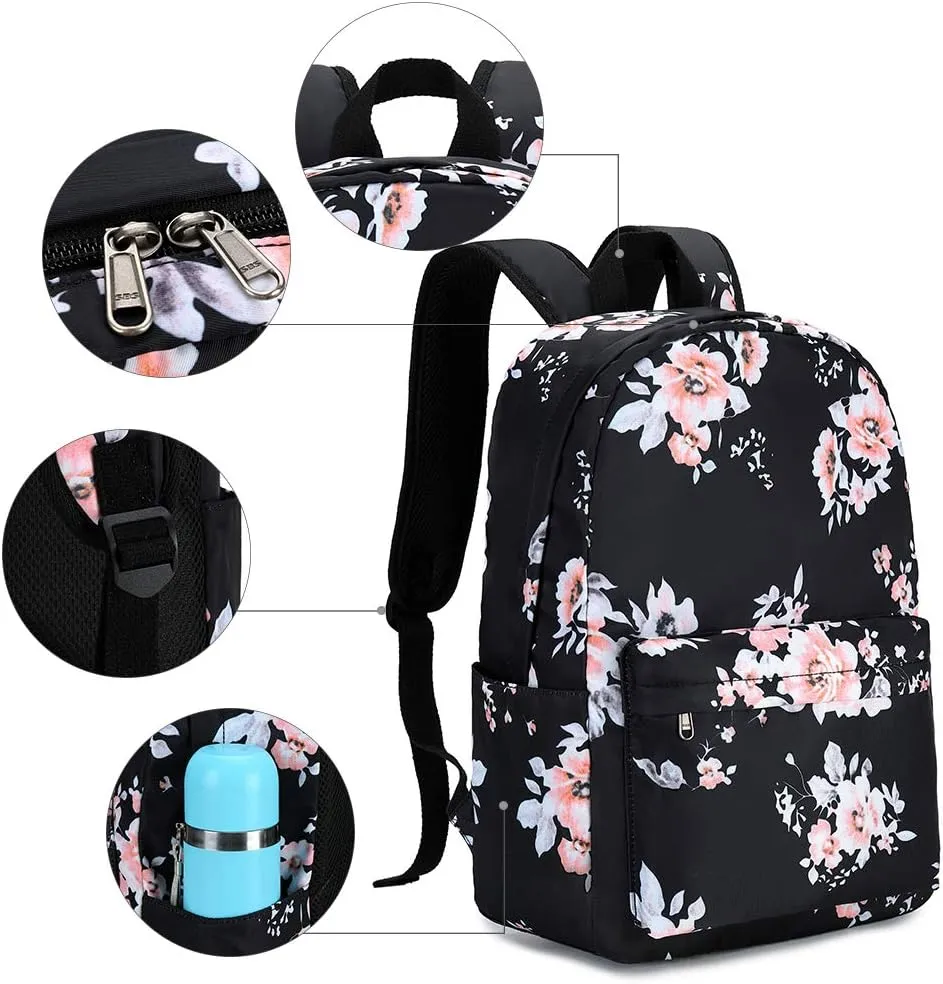 CAMTOP Backpack for School Kids Cute Backpacks for Girls Elementary Lighweight Bookbag with Lunch Box Pencil Case 3 in 1