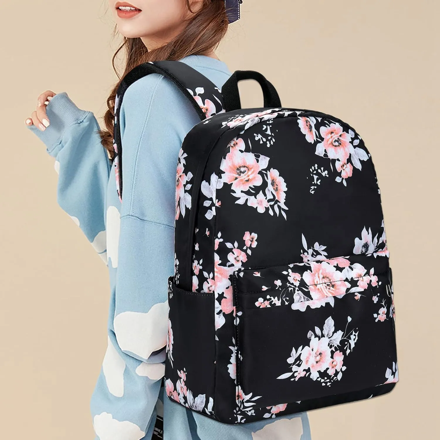CAMTOP Backpack for School Kids Cute Backpacks for Girls Elementary Lighweight Bookbag with Lunch Box Pencil Case 3 in 1