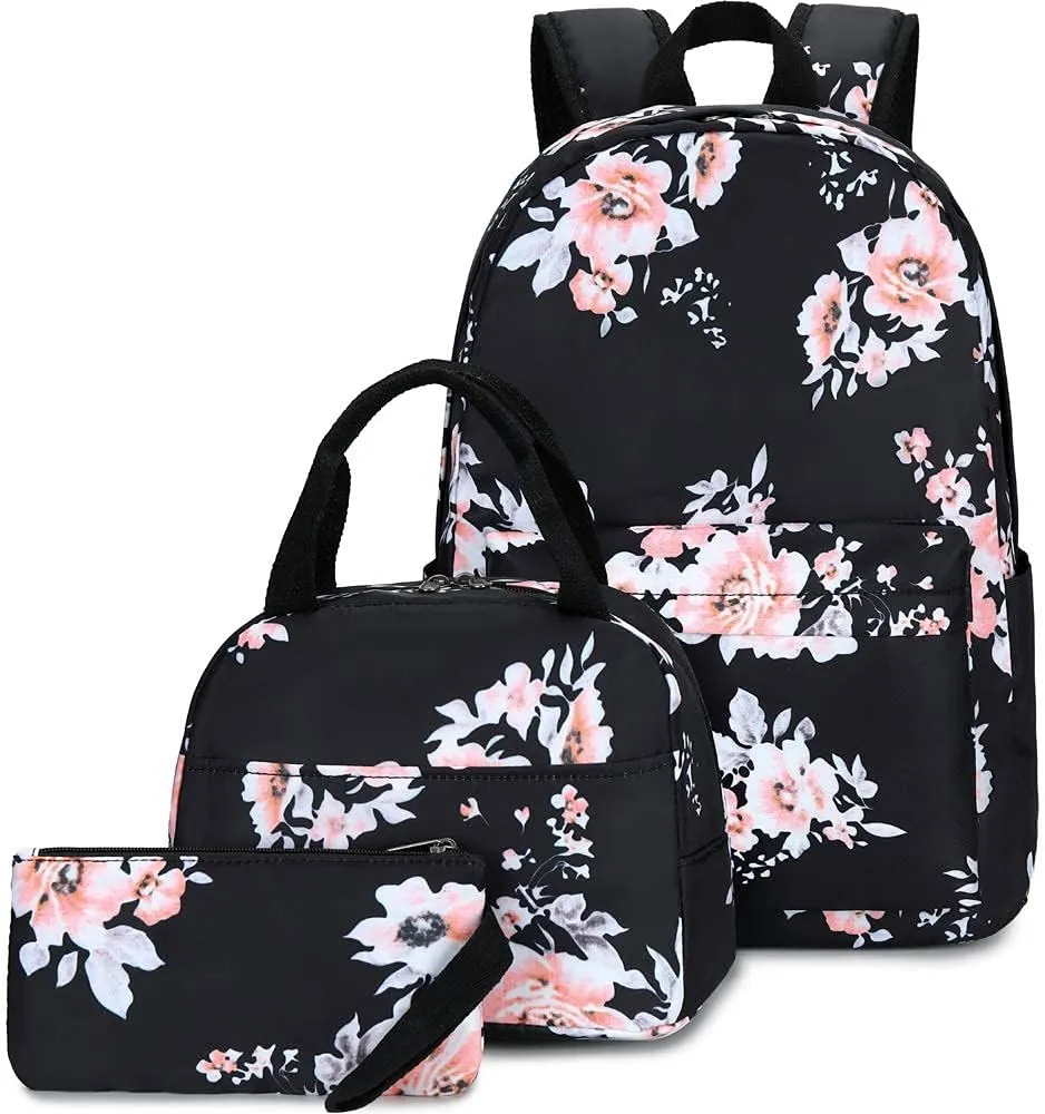 CAMTOP Backpack for School Kids Cute Backpacks for Girls Elementary Lighweight Bookbag with Lunch Box Pencil Case 3 in 1