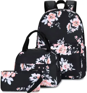 CAMTOP Backpack for School Kids Cute Backpacks for Girls Elementary Lighweight Bookbag with Lunch Box Pencil Case 3 in 1