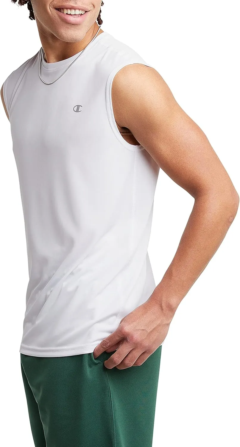 Champion Men's Sleeveless T-Shirt, Sport Muscle Tank, Moisture Wicking, Muscle T-Shirt For Men (Reg. Or Big & Tall)