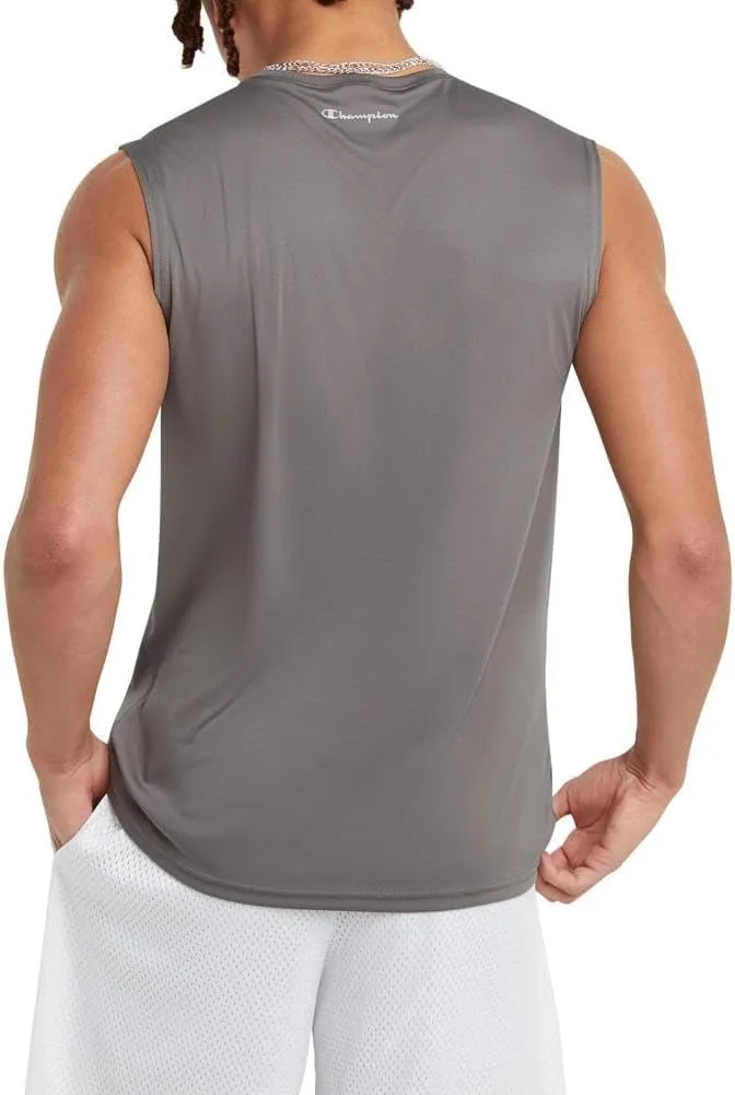 Champion Men's Sleeveless T-Shirt, Sport Muscle Tank, Moisture Wicking, Muscle T-Shirt For Men (Reg. Or Big & Tall)