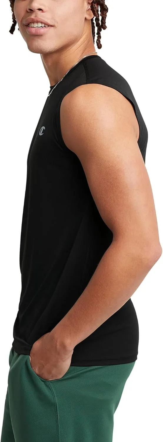 Champion Men's Sleeveless T-Shirt, Sport Muscle Tank, Moisture Wicking, Muscle T-Shirt For Men (Reg. Or Big & Tall)