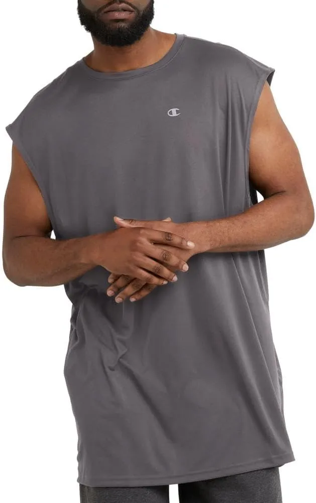 Champion Men's Sleeveless T-Shirt, Sport Muscle Tank, Moisture Wicking, Muscle T-Shirt For Men (Reg. Or Big & Tall)