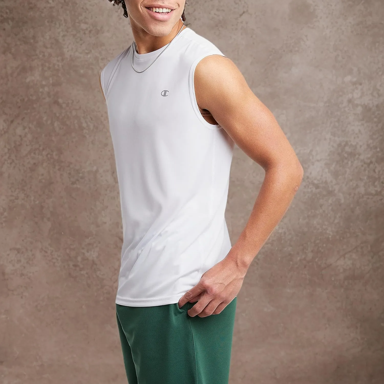 Champion Men's Sleeveless T-Shirt, Sport Muscle Tank, Moisture Wicking, Muscle T-Shirt For Men (Reg. Or Big & Tall)