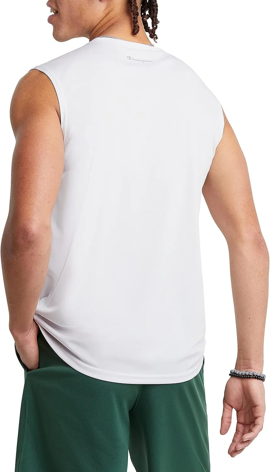 Champion Men's Sleeveless T-Shirt, Sport Muscle Tank, Moisture Wicking, Muscle T-Shirt For Men (Reg. Or Big & Tall)