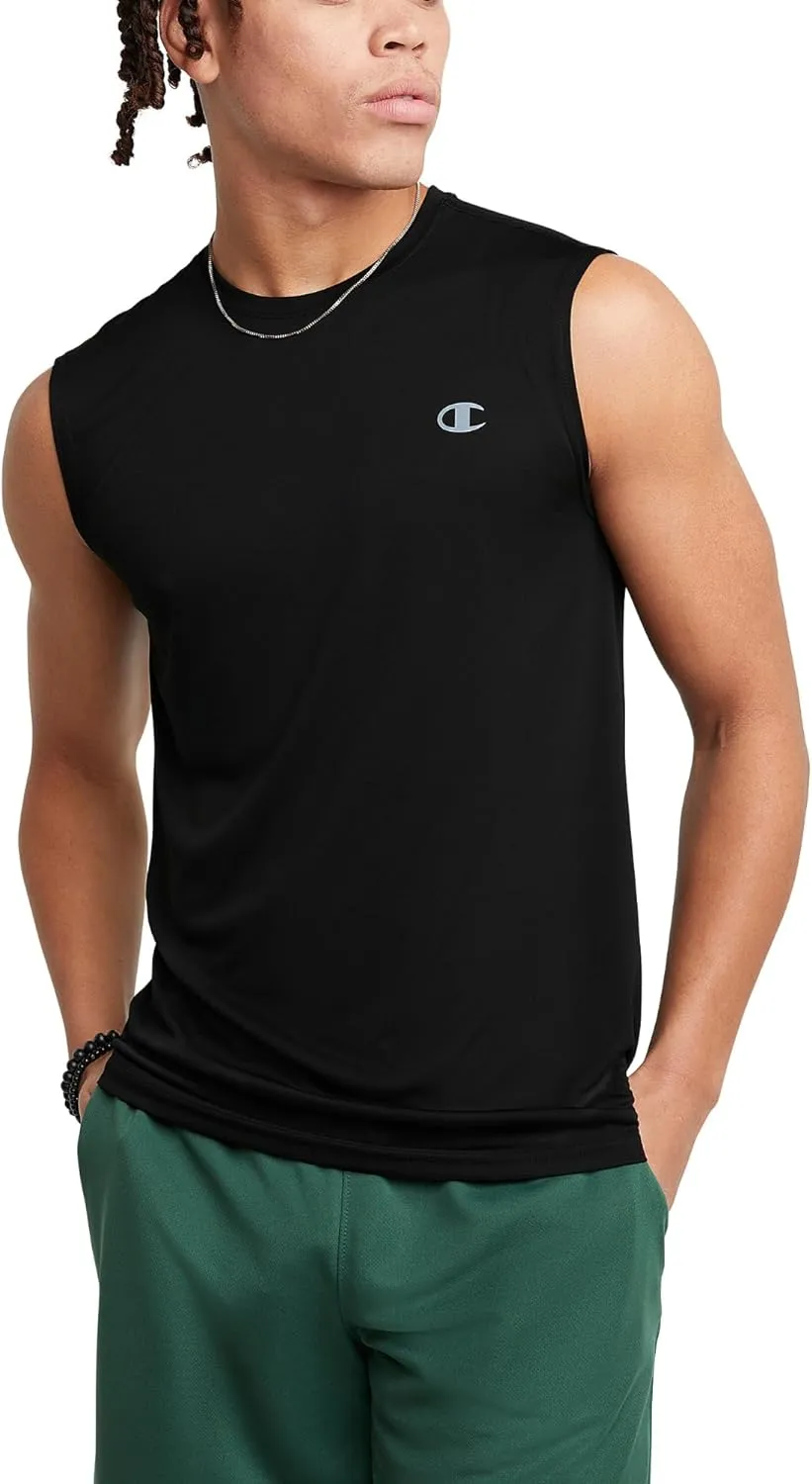 Champion Men's Sleeveless T-Shirt, Sport Muscle Tank, Moisture Wicking, Muscle T-Shirt For Men (Reg. Or Big & Tall)