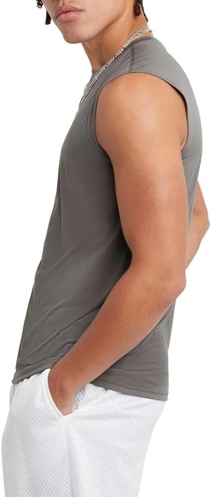 Champion Men's Sleeveless T-Shirt, Sport Muscle Tank, Moisture Wicking, Muscle T-Shirt For Men (Reg. Or Big & Tall)