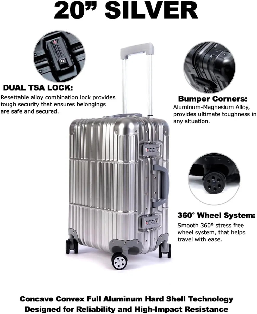 Cloud 9 - All Aluminum Luxury Hard Case 20" Carry-On