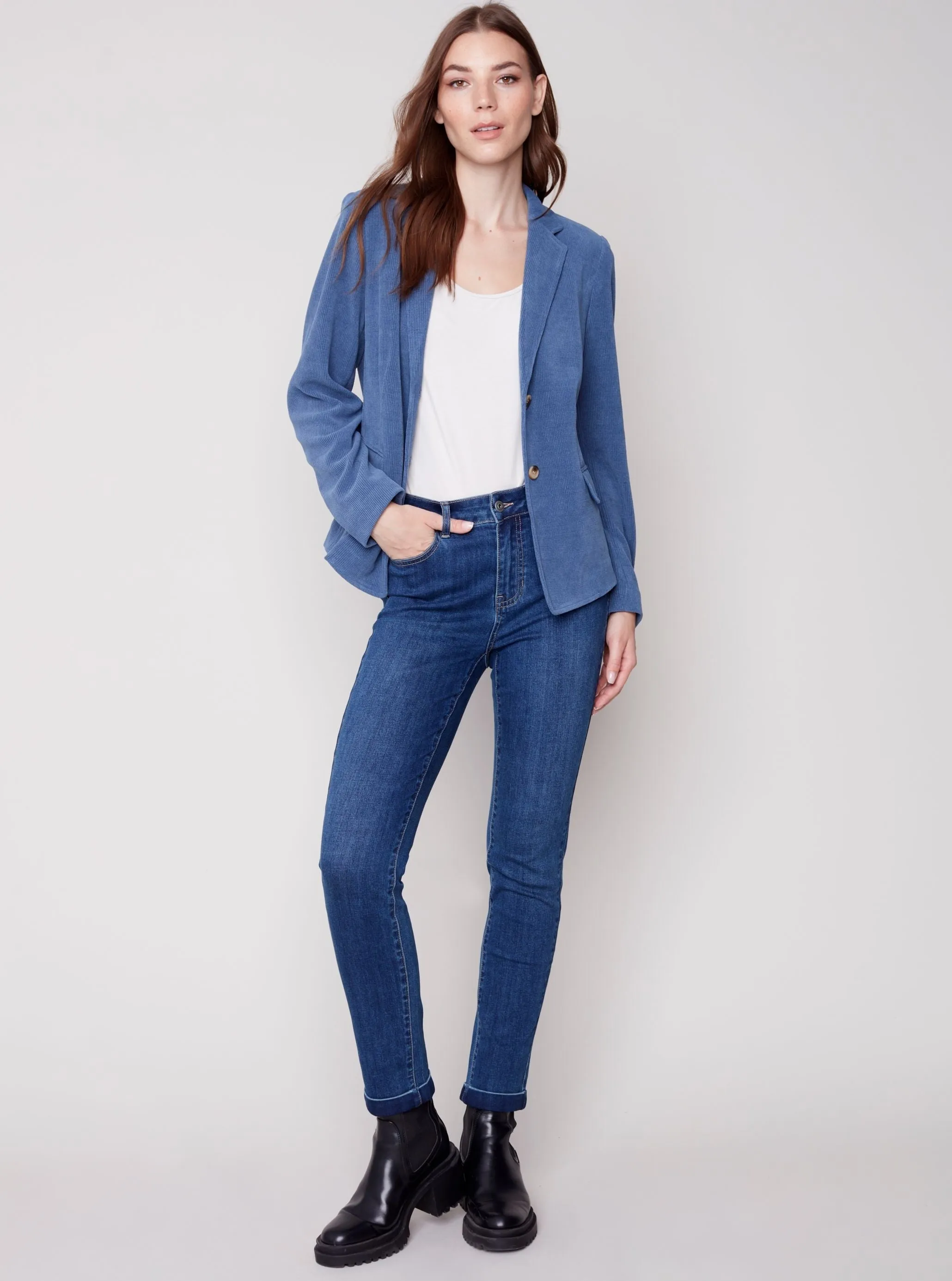 Corduroy Blazer [Snowflake-C6274]