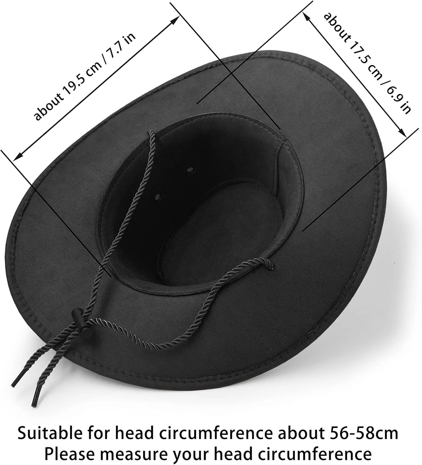 Cowboy Hat, Sun Hat Faux Felt Leather Suede Travel Cap Western Hat Outdoor Sun Protect