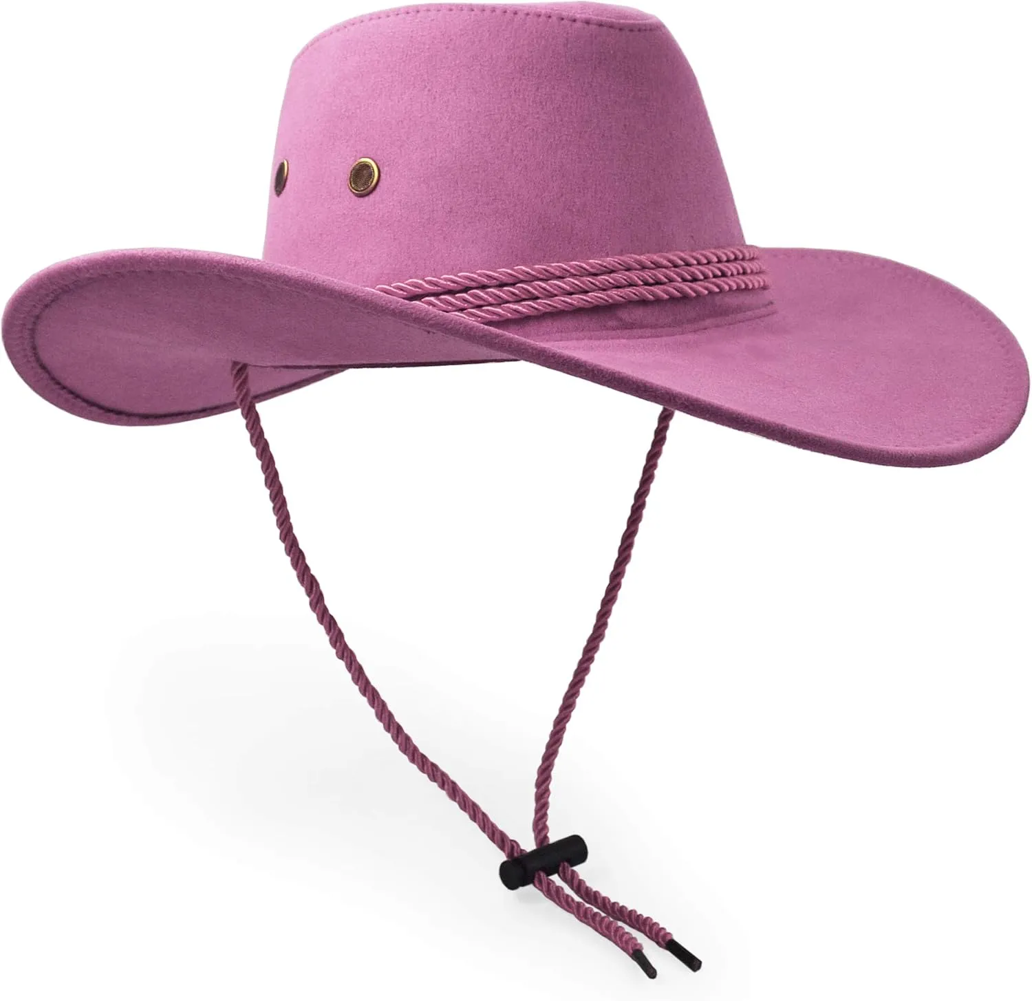 Cowboy Hat, Sun Hat Faux Felt Leather Suede Travel Cap Western Hat Outdoor Sun Protect
