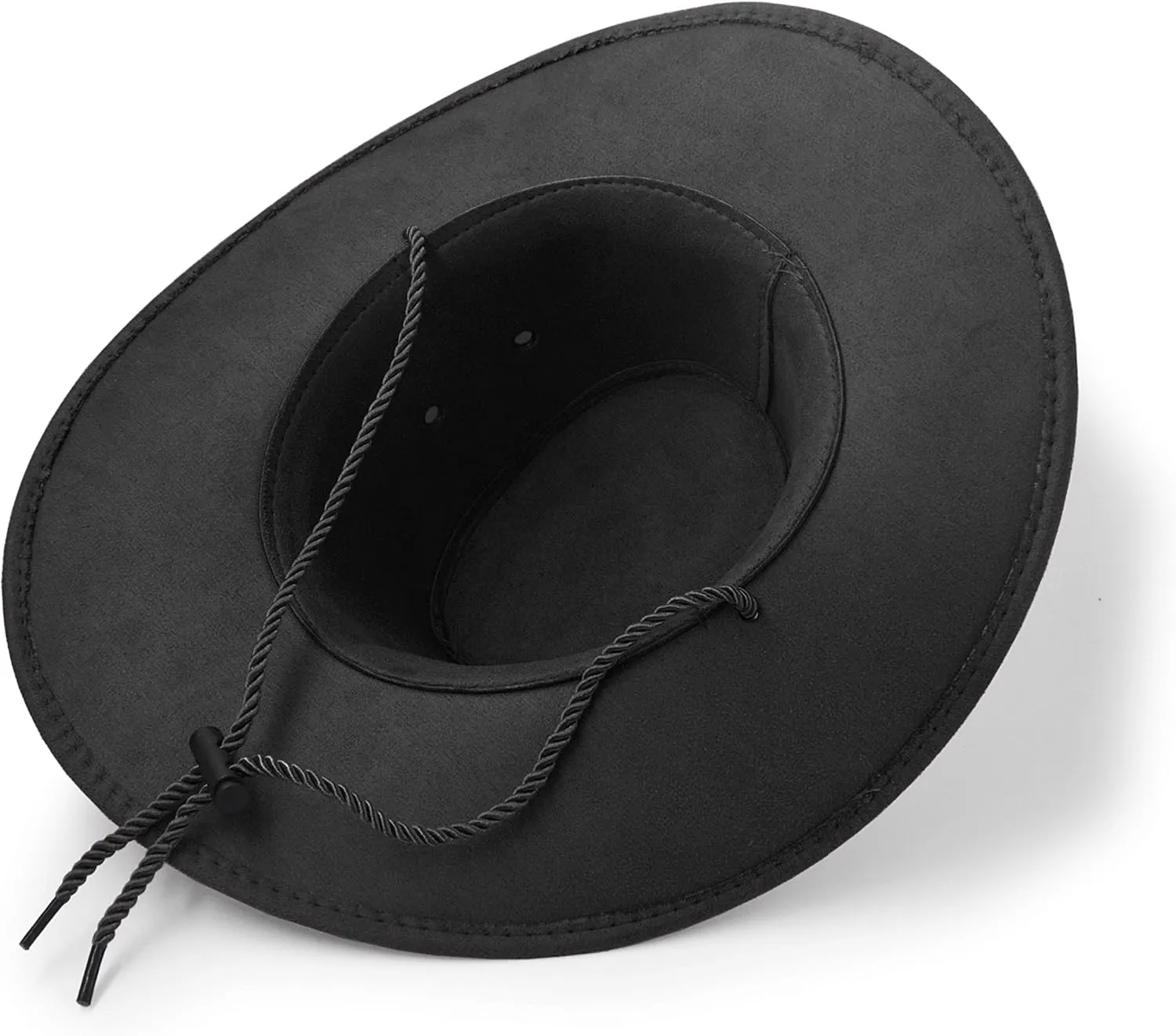 Cowboy Hat, Sun Hat Faux Felt Leather Suede Travel Cap Western Hat Outdoor Sun Protect
