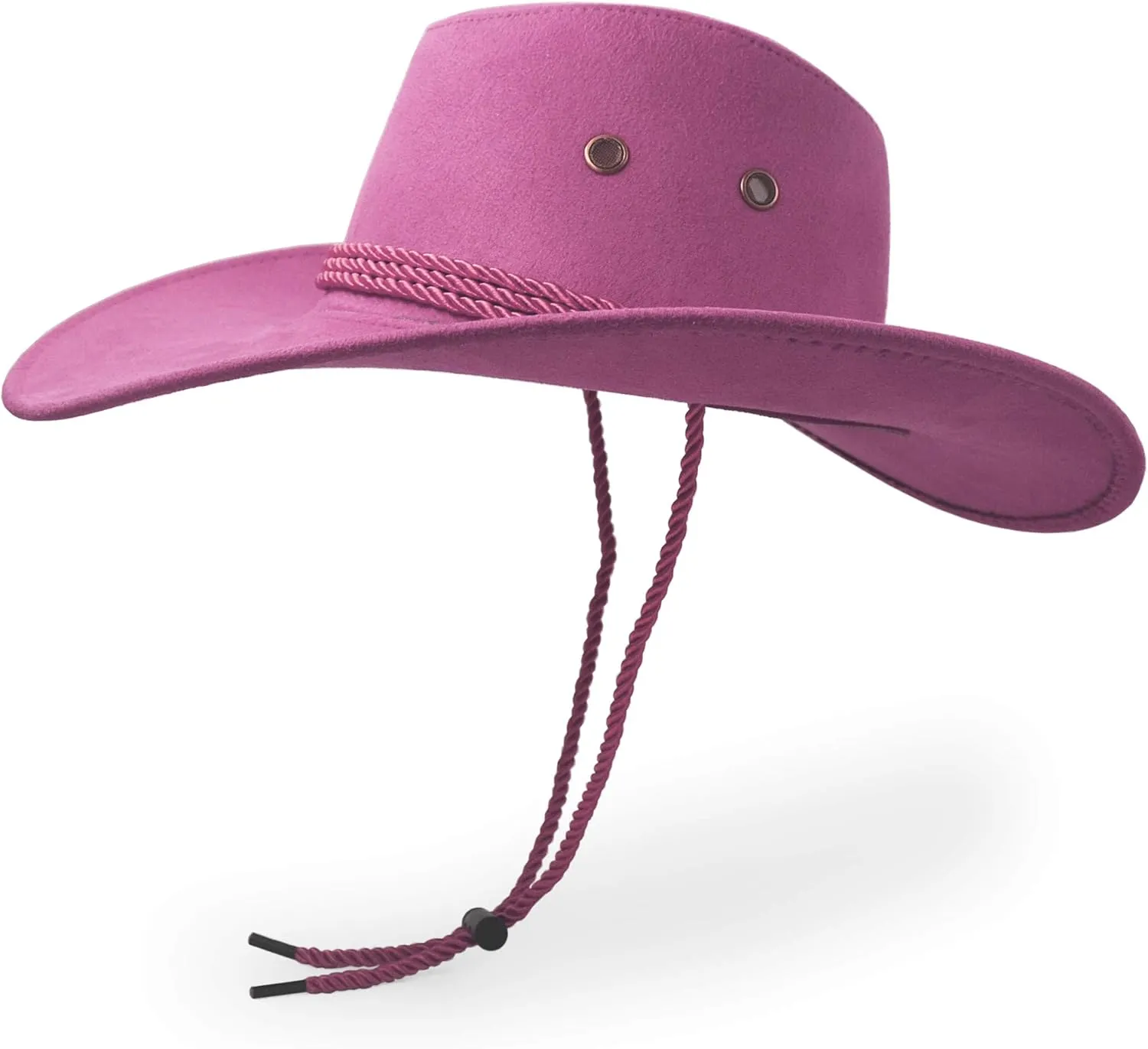 Cowboy Hat, Sun Hat Faux Felt Leather Suede Travel Cap Western Hat Outdoor Sun Protect