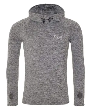 Cowl Neck Mens Gym Top Light Grey
