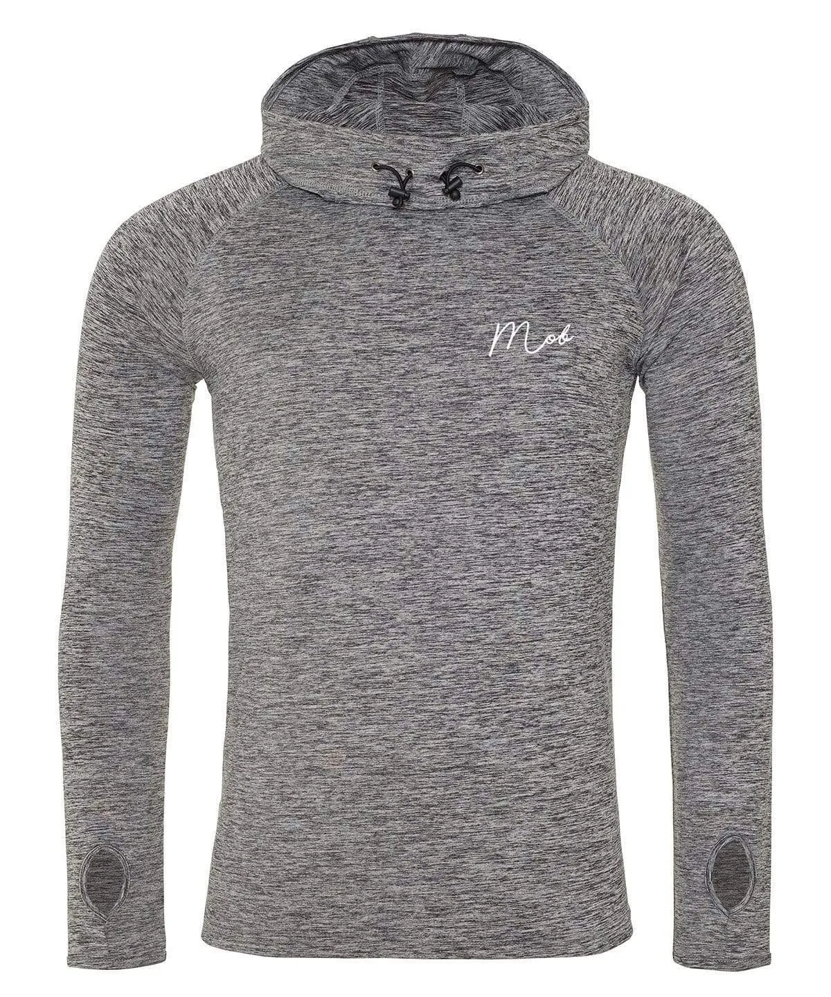 Cowl Neck Mens Gym Top Light Grey