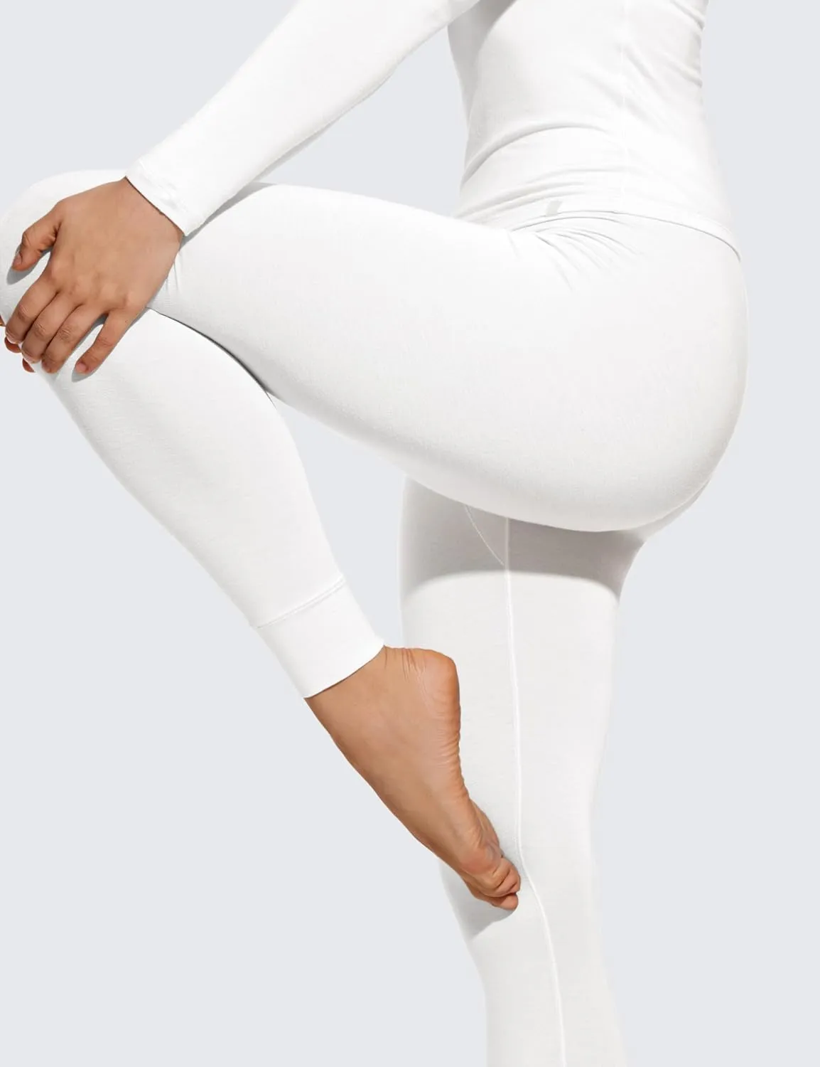 CRZ YOGA Soft Thermal Underwear Sets for Women Lightweight Long Johns Base Layer Pajamas Warm Top Bottom