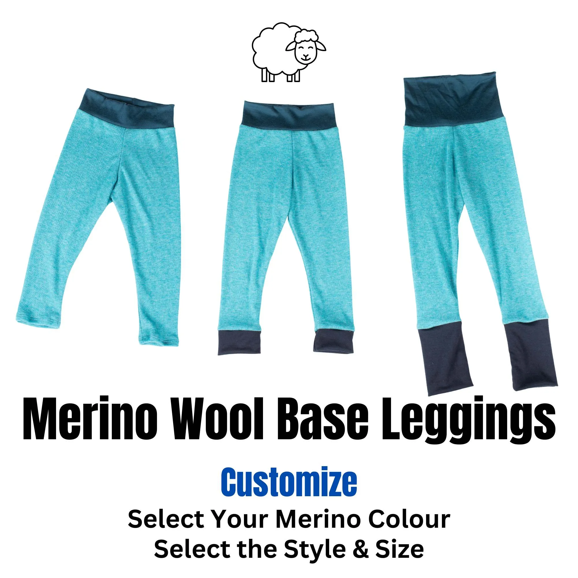 Custom Merino Wool Base Leggings - Kids