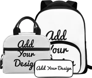 Custom School Backpack for Boys 4-6 3 in 1 Lightweight Diaper Bags with Two Compartments Toddlers Personalized Insulated Lunch Bag for Camping