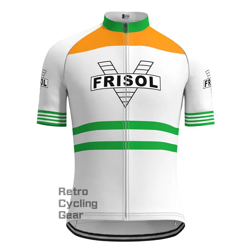 Frisol Orange Retro Short Sleeve Cycling Kit