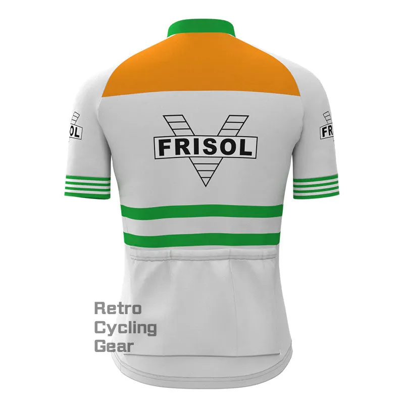 Frisol Orange Retro Short Sleeve Cycling Kit