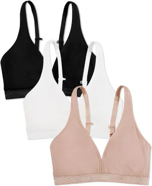 Fruit of the Loom Women's Wirefree Cotton Bralette Available in Multi Packs