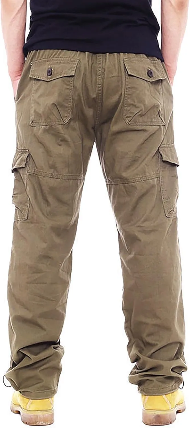 GOFULY Cargo Pants for Men Big and Tall Stretch Casual Sweatpants Pockets Big and Tall Pants Slim Fit Tactical Pants 2024