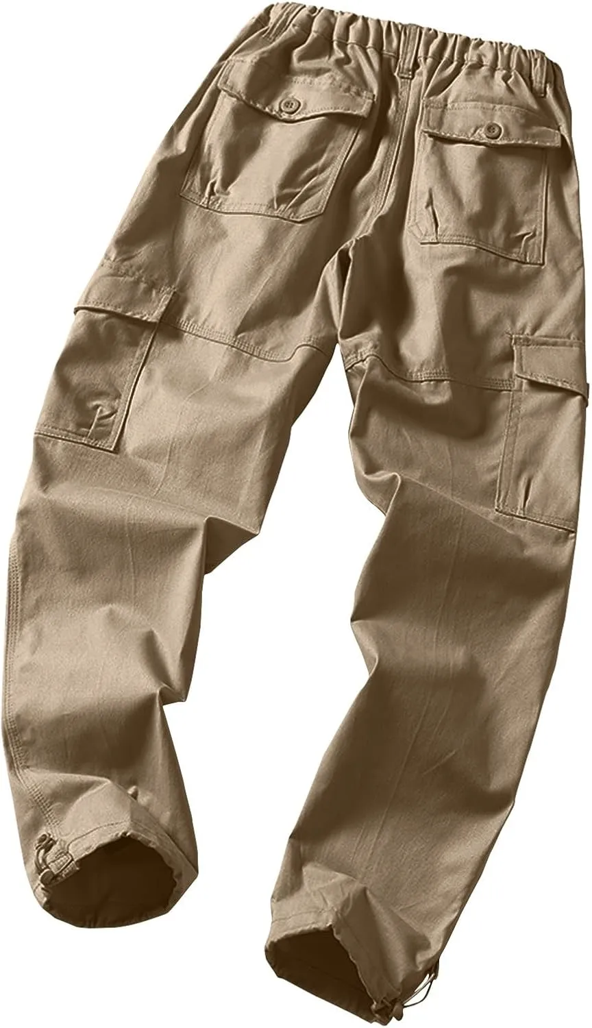GOFULY Cargo Pants for Men Big and Tall Stretch Casual Sweatpants Pockets Big and Tall Pants Slim Fit Tactical Pants 2024