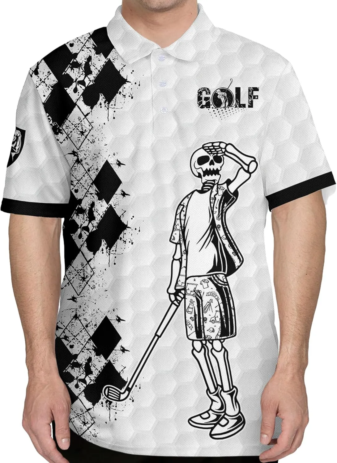 Golf Shirts for Men Funny Crazy Golf Polo Shirt for Men 5