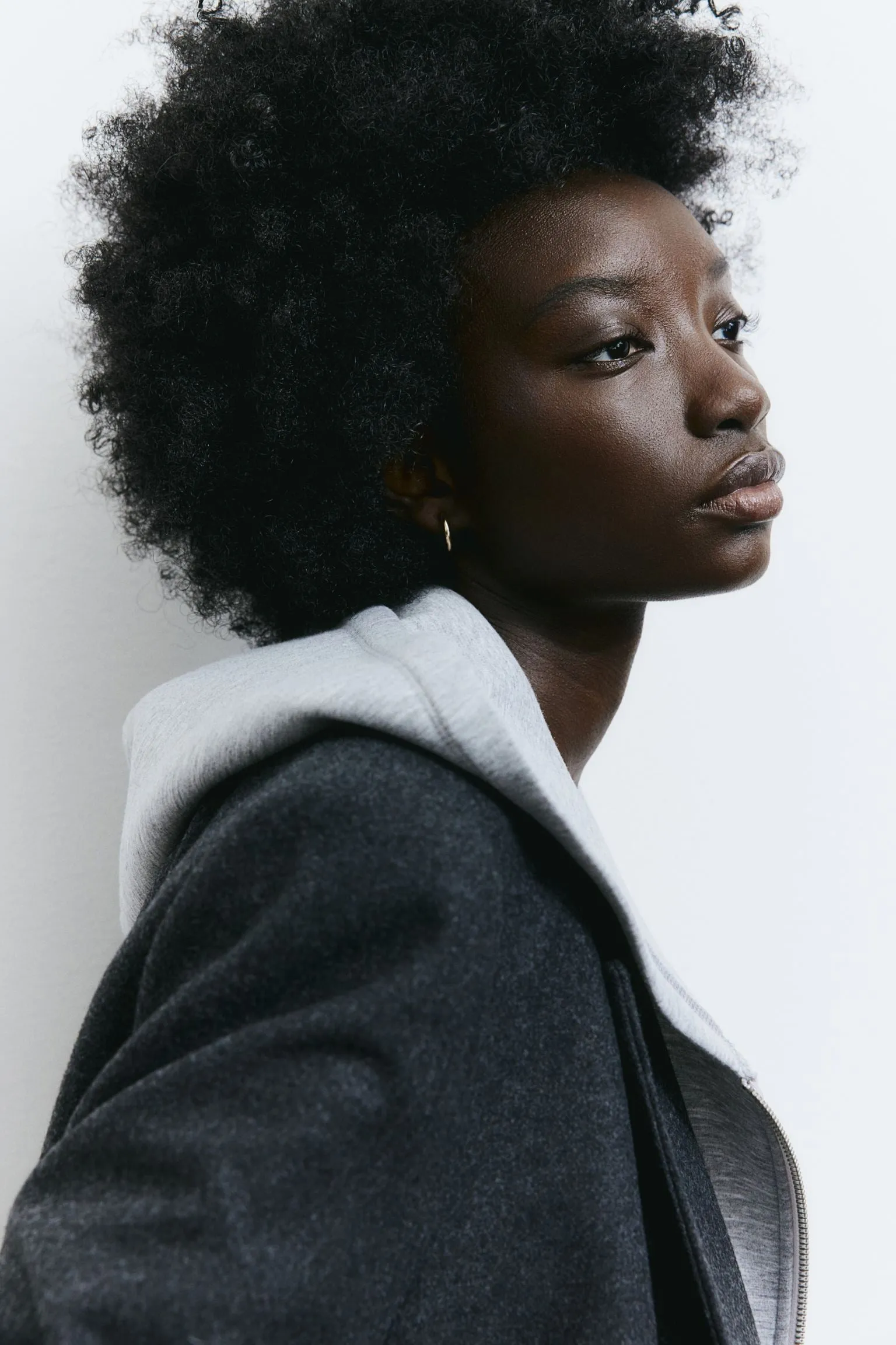 H&M Oversized Twill jacket, dark gray