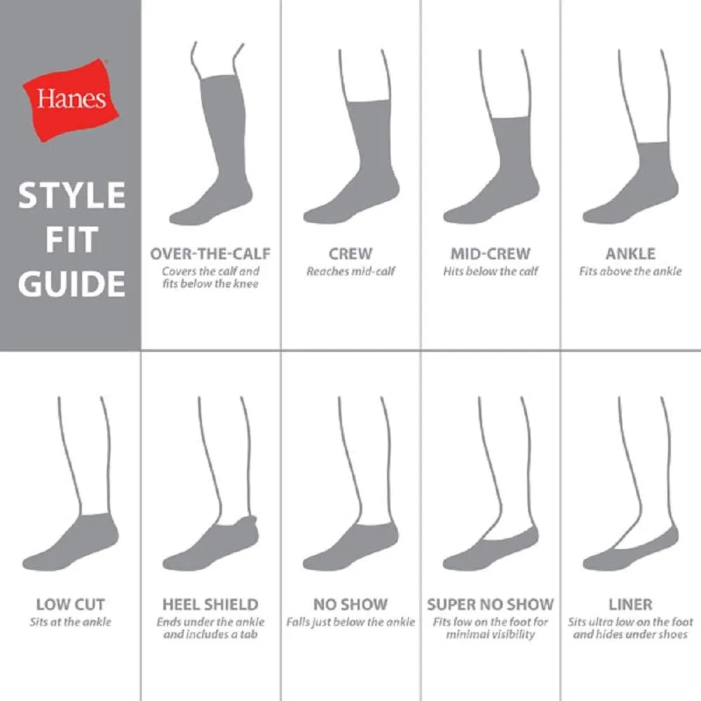 Hanes Men's Warmest Crew Outdoor X-Temp Moisture Wicking Wool Blend Crew Socks, 2-Pair Pack