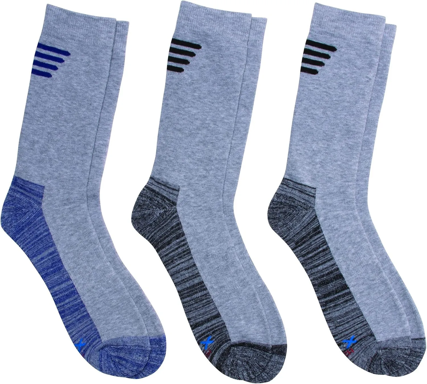 Hanes Men's Warmest Crew Outdoor X-Temp Moisture Wicking Wool Blend Crew Socks, 2-Pair Pack