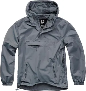 Individual Wear Men's Light Quater Zip Wind/Water-Resistant Casual Outdoor Hooded Windbreaker Pullover w/Mesh Lining
