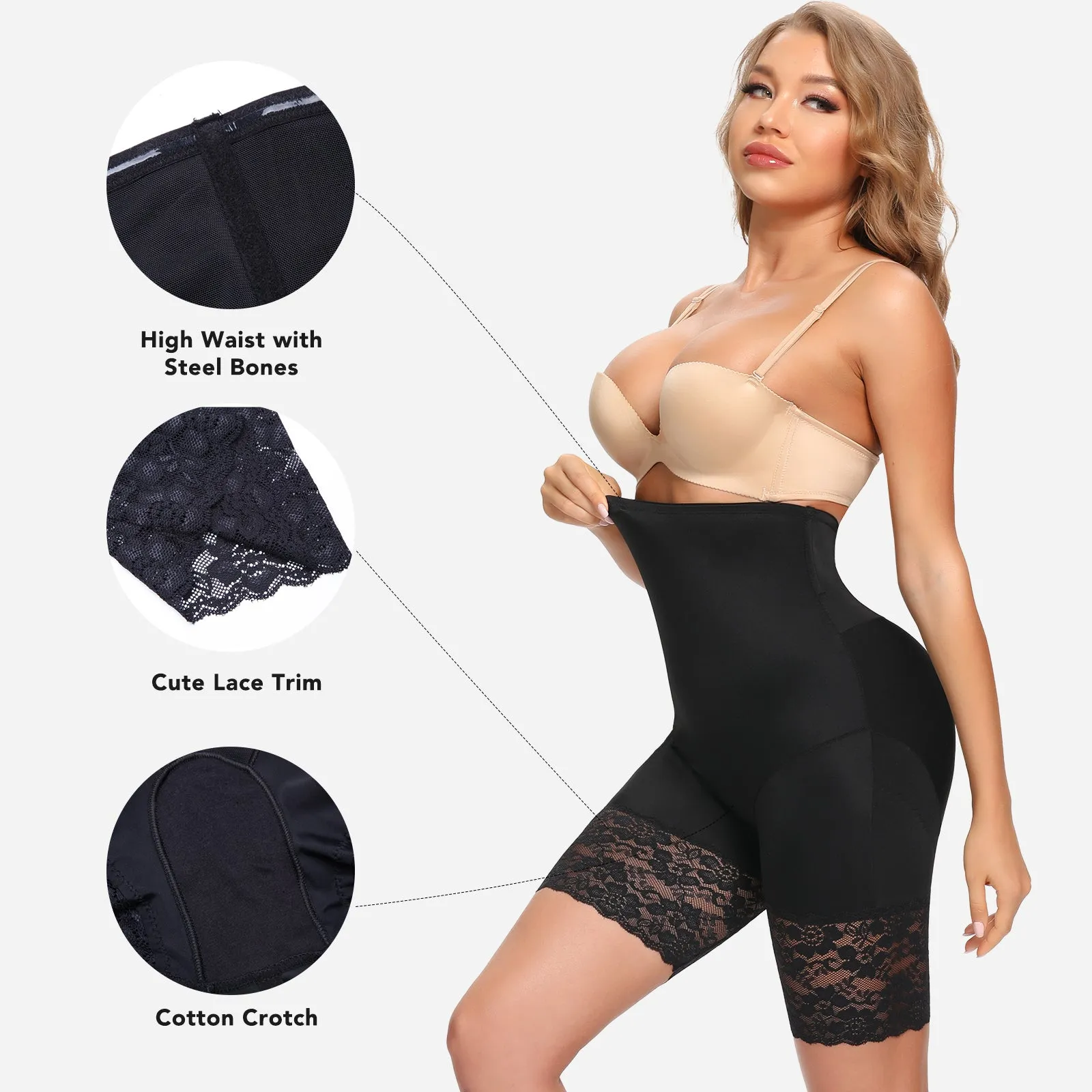 Joyshaper Anti-Chafing Lace Thigh Slimmer