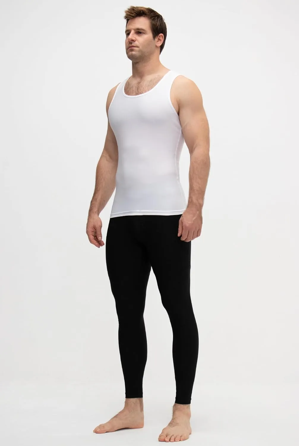 KISTA 3 Pack Men's Cool Dry Compression Sleeveless Tank Top, Sports Running Basketball Workout Base Layer