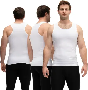 KISTA 3 Pack Men's Cool Dry Compression Sleeveless Tank Top, Sports Running Basketball Workout Base Layer