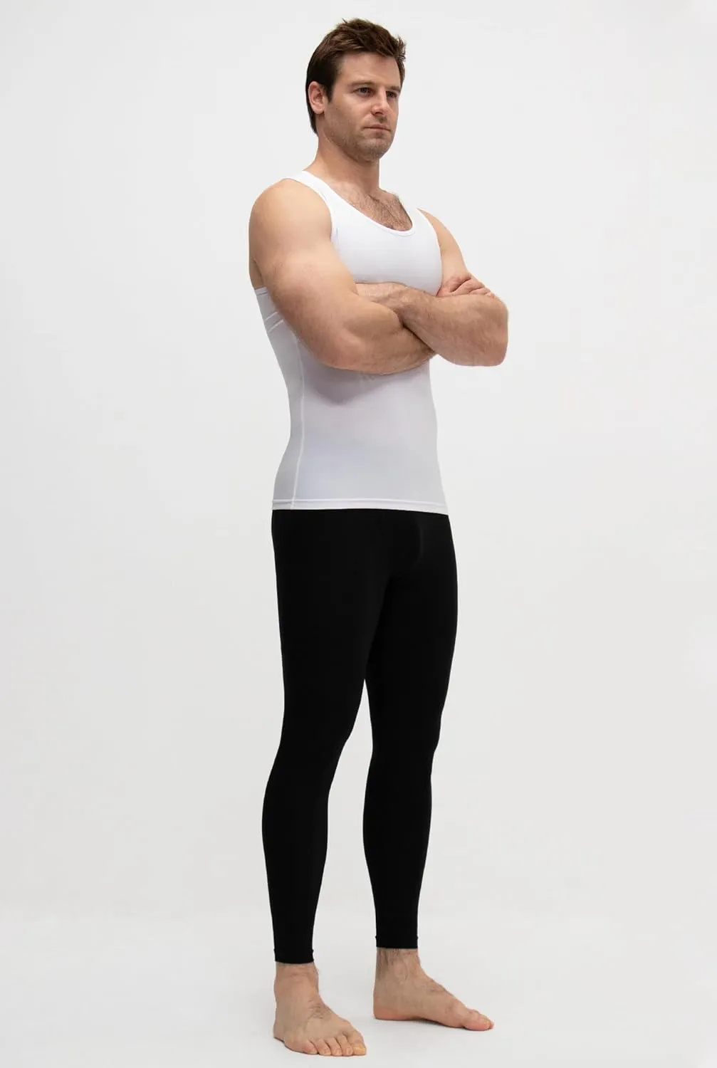 KISTA 3 Pack Men's Cool Dry Compression Sleeveless Tank Top, Sports Running Basketball Workout Base Layer