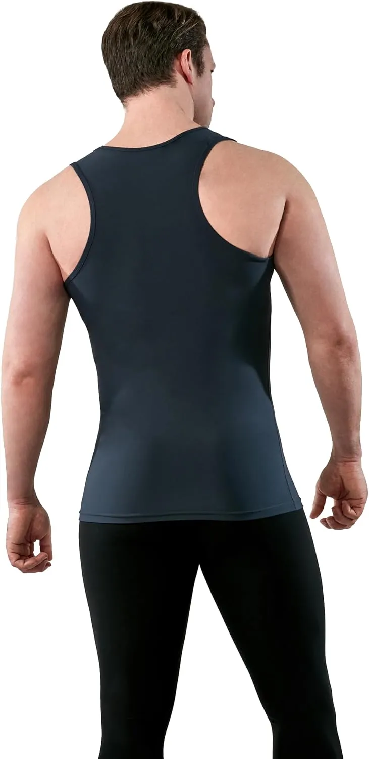 KISTA 3 Pack Men's Cool Dry Compression Sleeveless Tank Top, Sports Running Basketball Workout Base Layer