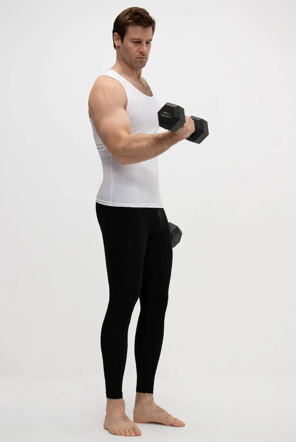 KISTA 3 Pack Men's Cool Dry Compression Sleeveless Tank Top, Sports Running Basketball Workout Base Layer