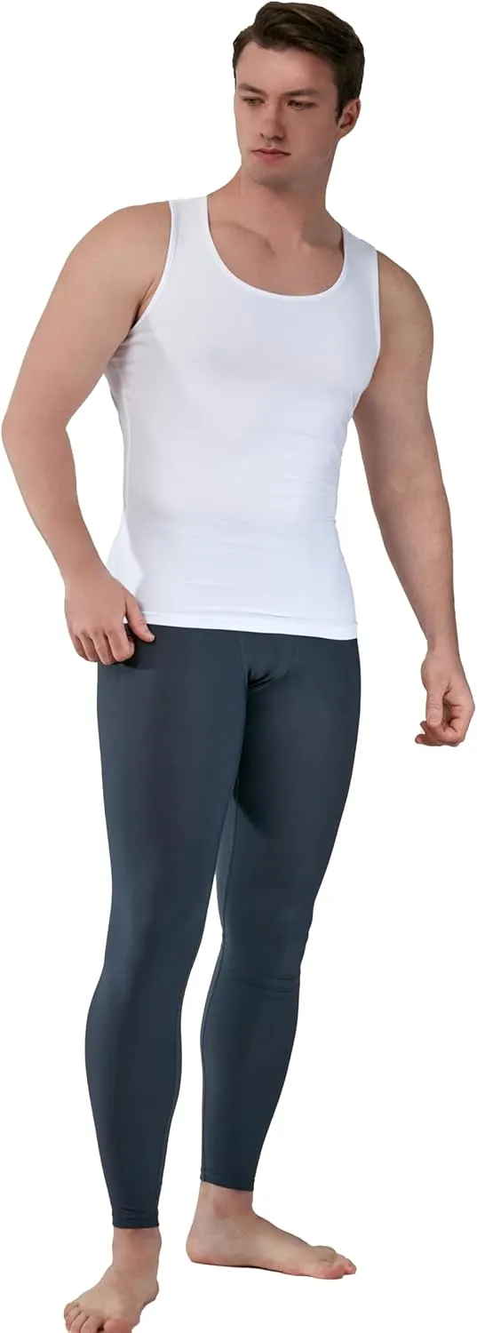 KISTA 3 Pack Men's Cool Dry Compression Sleeveless Tank Top, Sports Running Basketball Workout Base Layer
