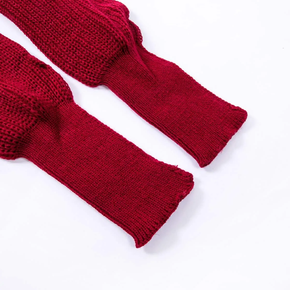 Knitted Wrap Scarf Fall Winter Crochet Sweater Scarf with Sleeves Multi-Use Sweater Cape Shawl with Sleeves