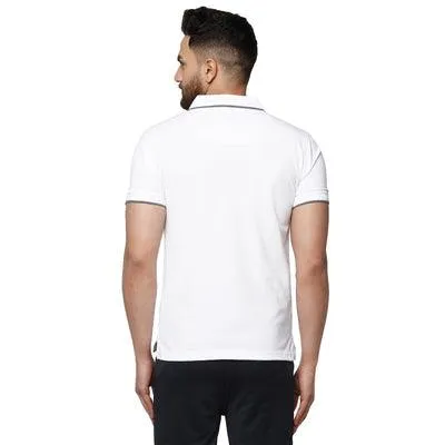 Kronos Slim Fit Cotton Polo | Men's | Pure White | KIBI Sports
