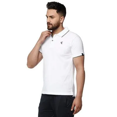 Kronos Slim Fit Cotton Polo | Men's | Pure White | KIBI Sports