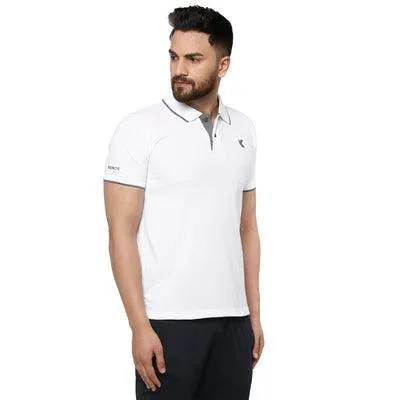 Kronos Slim Fit Cotton Polo | Men's | Pure White | KIBI Sports