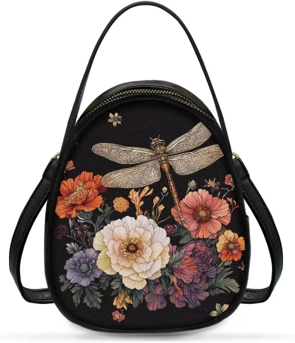 Ladies Double Layer Soft PU Leather Multi-Pocket Shoulder Bag Handbag Womens Crossboby Bag with Adjustable Strap