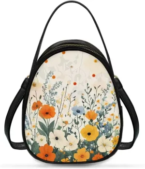Ladies Double Layer Soft PU Leather Multi-Pocket Shoulder Bag Handbag Womens Crossboby Bag with Adjustable Strap