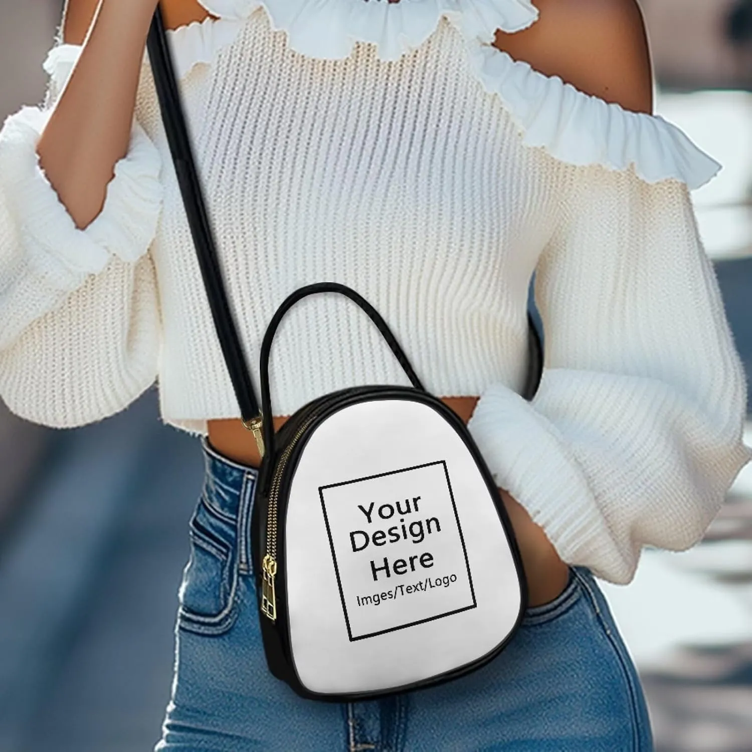 Ladies Double Layer Soft PU Leather Multi-Pocket Shoulder Bag Handbag Womens Crossboby Bag with Adjustable Strap