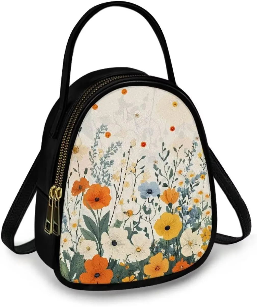 Ladies Double Layer Soft PU Leather Multi-Pocket Shoulder Bag Handbag Womens Crossboby Bag with Adjustable Strap