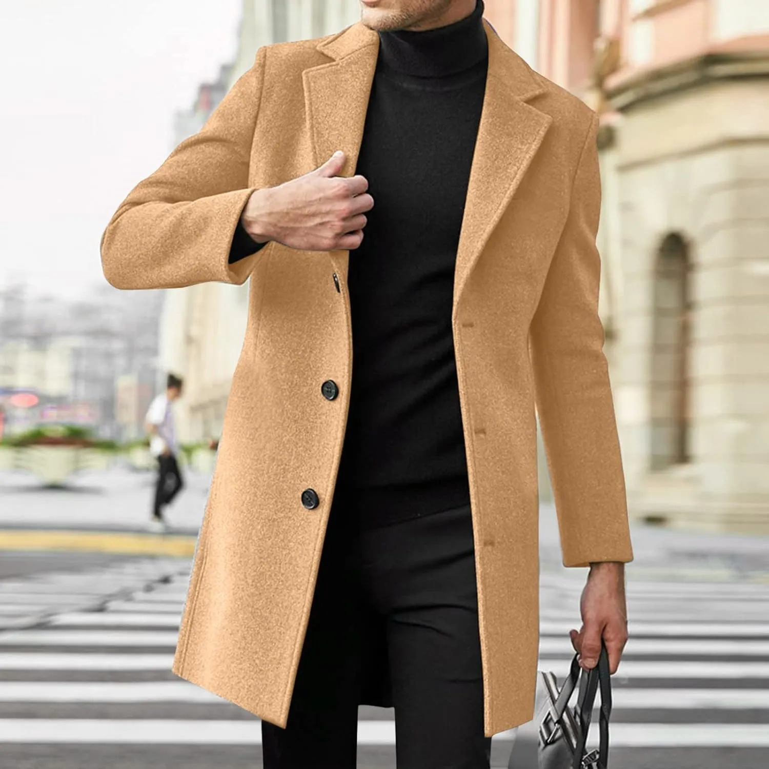 LCMTWX Coats for Men and Winter Jacket Coat Leisure Plus Size Hat Zip Pockets Cotton-Padded Warm Men's Thicken Warm
