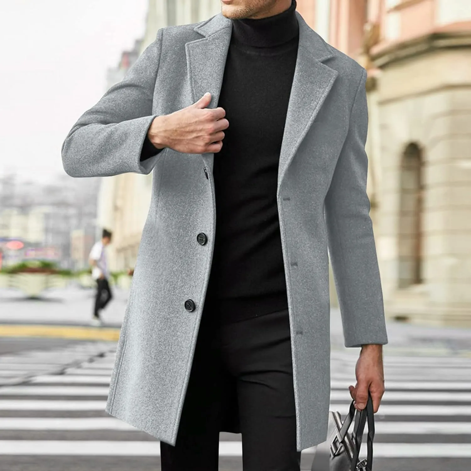 LCMTWX Coats for Men and Winter Jacket Coat Leisure Plus Size Hat Zip Pockets Cotton-Padded Warm Men's Thicken Warm
